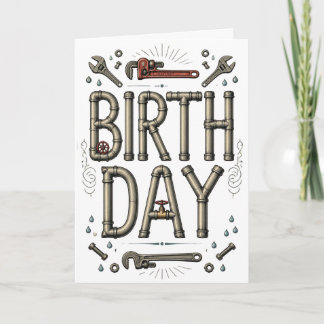 Cartão de Aniversário Engraçado para Encanador Hum