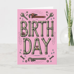 Cartão de Aniversário Engraçado para Encanador Hum