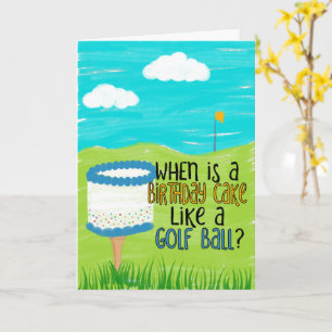 Cartão de Aniversário Engraçado para Golfistas, Go