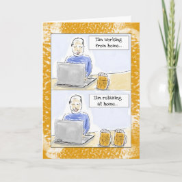Cartão De Aniversário Engraçado Para Homens: "Trab