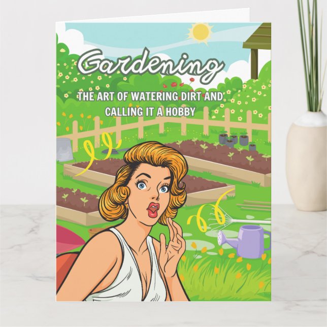 Cartão De Aniversário Engraçado Para Jardineiros (Frente)