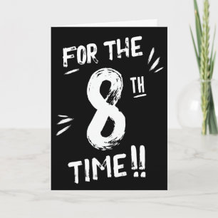 Cartão de Aniversário Engraçado para Menino de 8 A