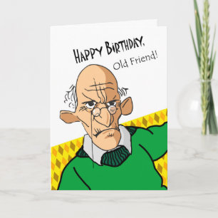 Cartão de Aniversário Engraçado para o Velho Amigo
