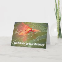 Cartão de Aniversário Engraçado para Peixes Koi