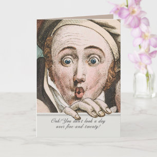 Cartão de aniversário engraçado Regency Jane Auste