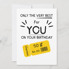 Cartão de Aniversário Engraçado Rude Sarcástico Pr