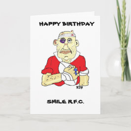 CARTÃO DE ANIVERSÁRIO ENGRAÇADO RUGBY