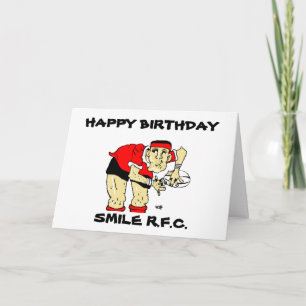 CARTÃO DE ANIVERSÁRIO ENGRAÇADO RUGBY