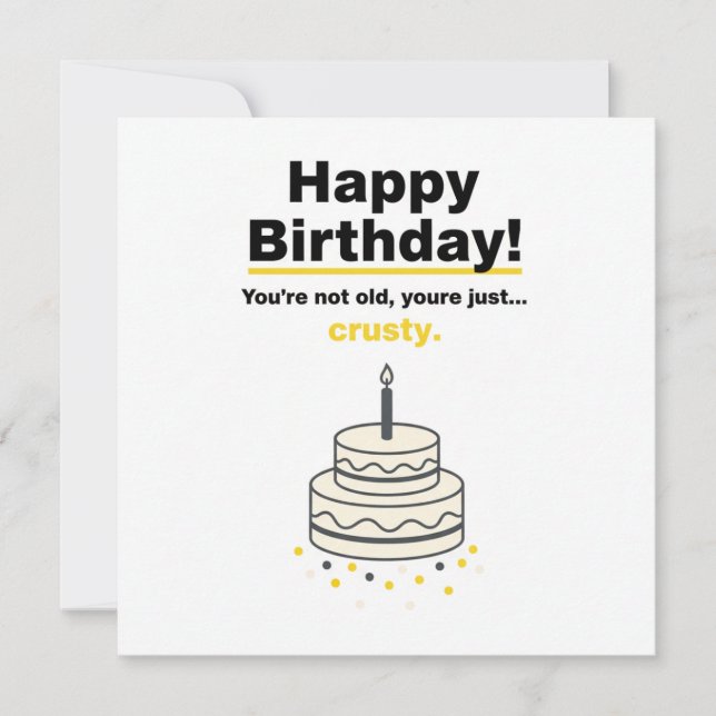 Cartão de Aniversário Engraçado Sarcástico (Frente)