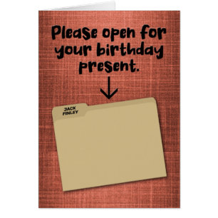 Cartão de Aniversário "Erro 404" da Pasta de Arqui