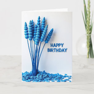 Cartão de Aniversário Escultura Azure