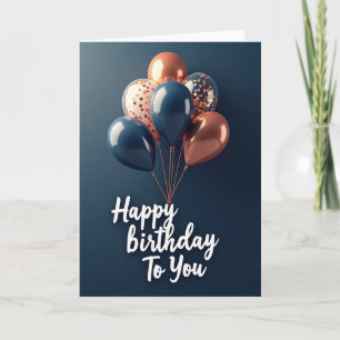 Cartão de Aniversário Esfera Elegante