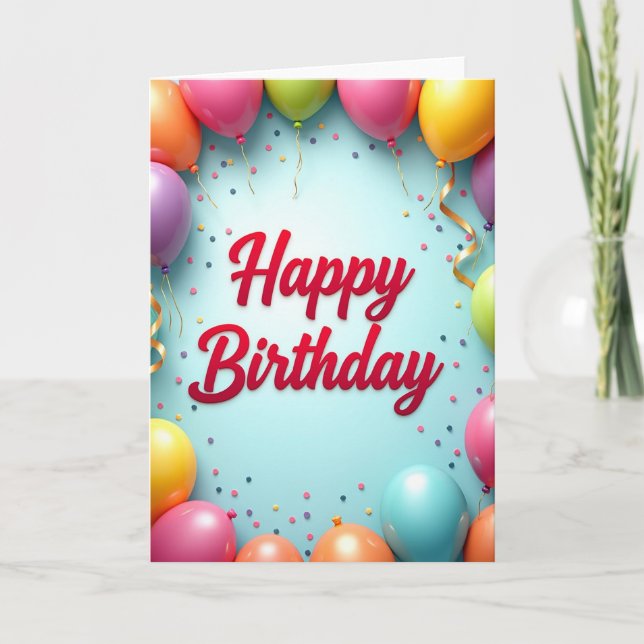 Cartão de Aniversário Esfera Jubilosa (Frente)