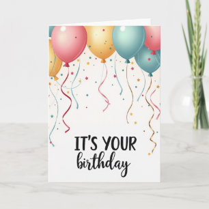 Cartão de Aniversário Esferas Alegres