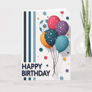 Cartão de Aniversário Esferas de Joias Elegantes