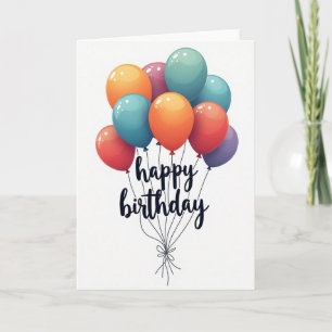 Cartão de Aniversário Esferas Vibrantes