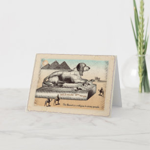 Cartão de aniversário - Esfinge basset