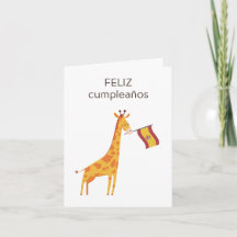 Cartão de Aniversário Espanhol - Feliz Cumpleaños
