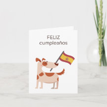 Cartão de Aniversário Espanhol - Feliz Cumpleaños