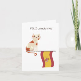 Cartão de Aniversário Espanhol - Feliz Cumpleaños