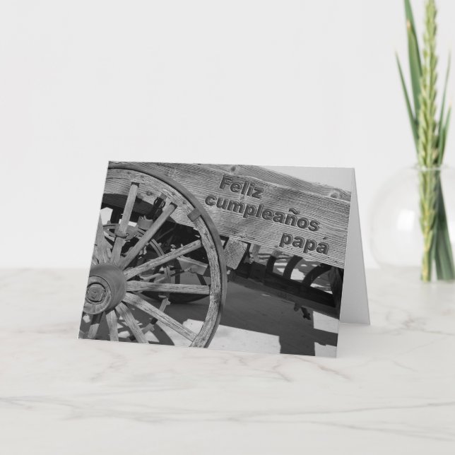 Cartão de aniversário espanhol para o pai (Frente)