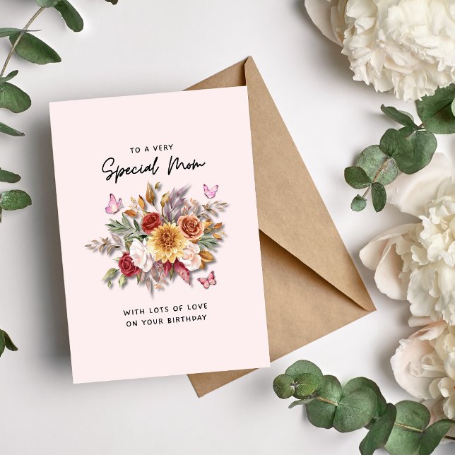 Cartão de Aniversário Especial da Mãe (Criador carregado)