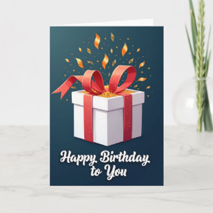Cartão de Aniversário Espelhante