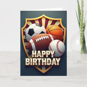 Cartão de Aniversário Esportivo