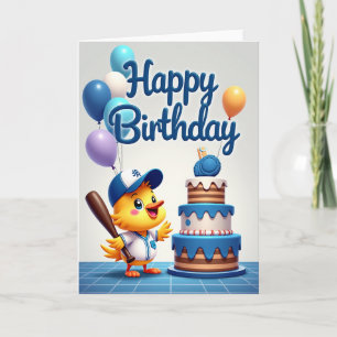 Cartão de Aniversário Esportivo Aviário