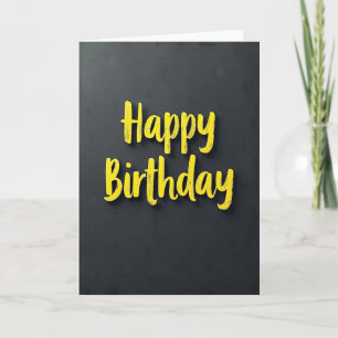Cartão de Aniversário Estilo Quadro Negro