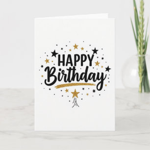 Cartão de Aniversário Estrela Alegre