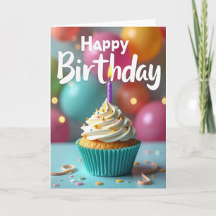 Cartão de Aniversário Estrela Brilhante