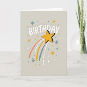 Cartão de Aniversário Estrela Caprichosa