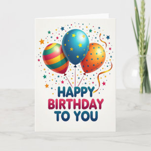 Cartão de Aniversário Estrelas Cerúleas