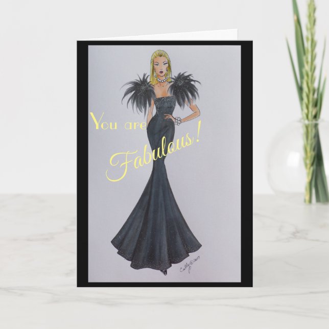 Cartão de aniversário fabuloso (Frente)