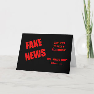 Cartão de aniversário FAKE NEWS 50º