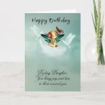 Cartão de aniversário feericamente da filha com<br><div class="desc">Cartão de aniversário feericamente da filha com pombas</div>