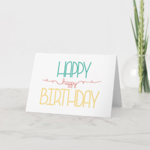 Cartão de Aniversário, Feliz Aniversário, Mão Atra