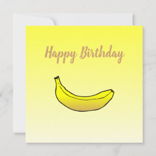 Cartão de Aniversário Feliz da Banana
