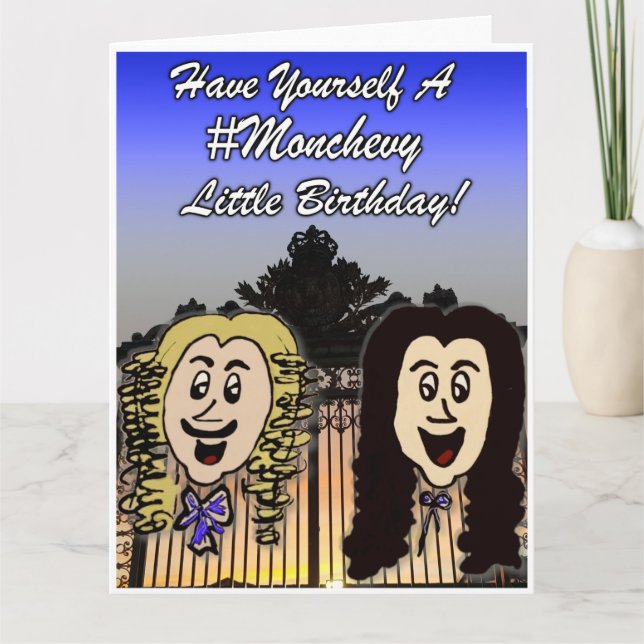 Cartão de Aniversário Feliz da Cartoon de Versalhe (Frente)