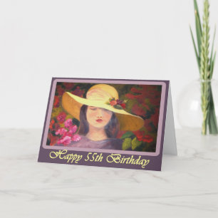 Cartão de aniversário feliz da diva 55th para ela