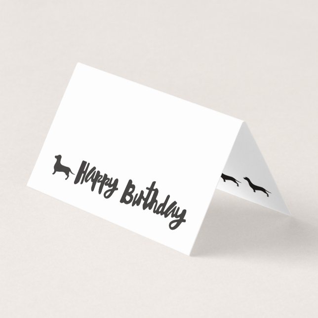 Cartão de aniversário feliz Dachshund (Frente)