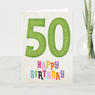 Cartão de Aniversário Feliz de 50.º Aniversári
