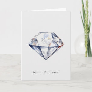 Cartão de Aniversário Feliz de April Birthstone Di