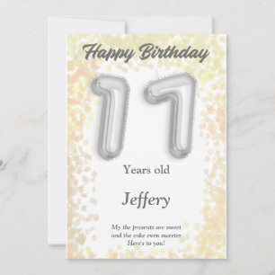 Cartão de aniversário feliz de dezessete anos