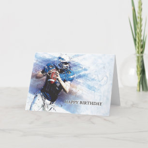 Cartão de Aniversário Feliz de Futebol Americano