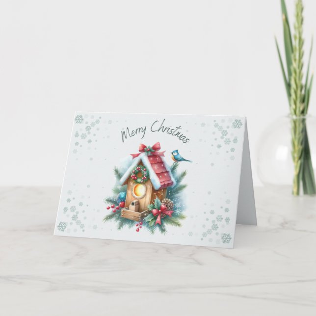 Cartão de Aniversário Feliz de Natal (Frente)