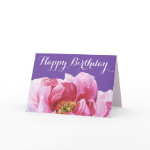 Cartão de Aniversário Feliz de Pequim Rosa