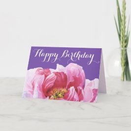 Cartão de Aniversário Feliz de Pequim Rosa