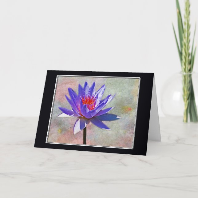 Cartão de Aniversário Feliz do Lotus Flower (Frente)